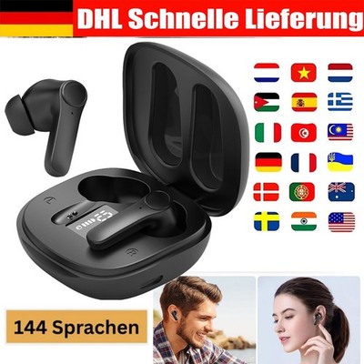 144 Sprachen AI Übersetzer Echtzeit Übersetzer Kopfhörer live Übersetzungsgerät