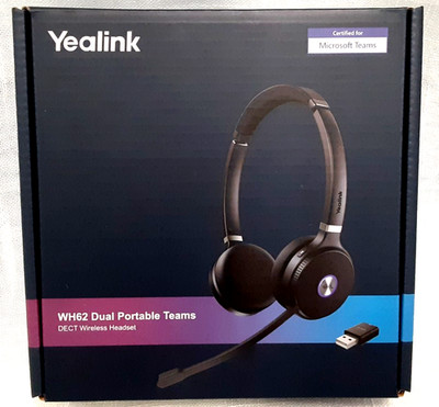NIB Sealed YEALINK WH62 Dual Portable Teams DECT Wireless Headset 1208643