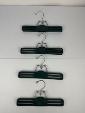 Vintage Lot 4 Retro Green Tamor Plastic Metal Pants Skirts Clamp 11.5  Hangers B