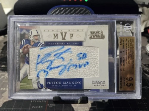 2012 National Treasures Peyton Manning SB MVP Signatures Auto /52 Inscription
