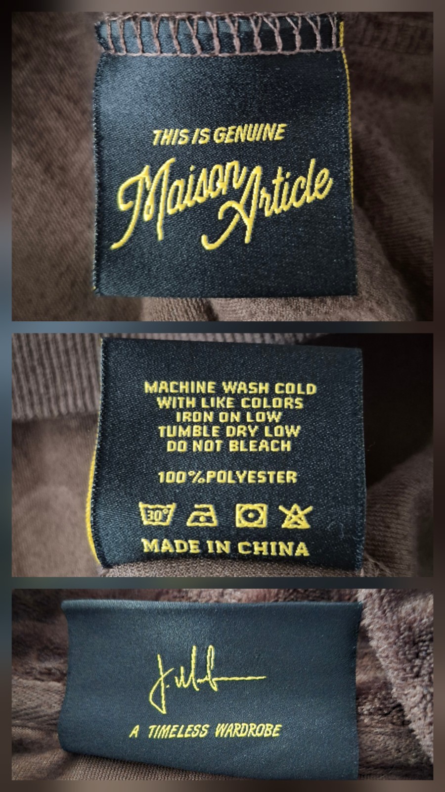 Maison Article Embossed Velour Pullover Hoodie Me… - image 9