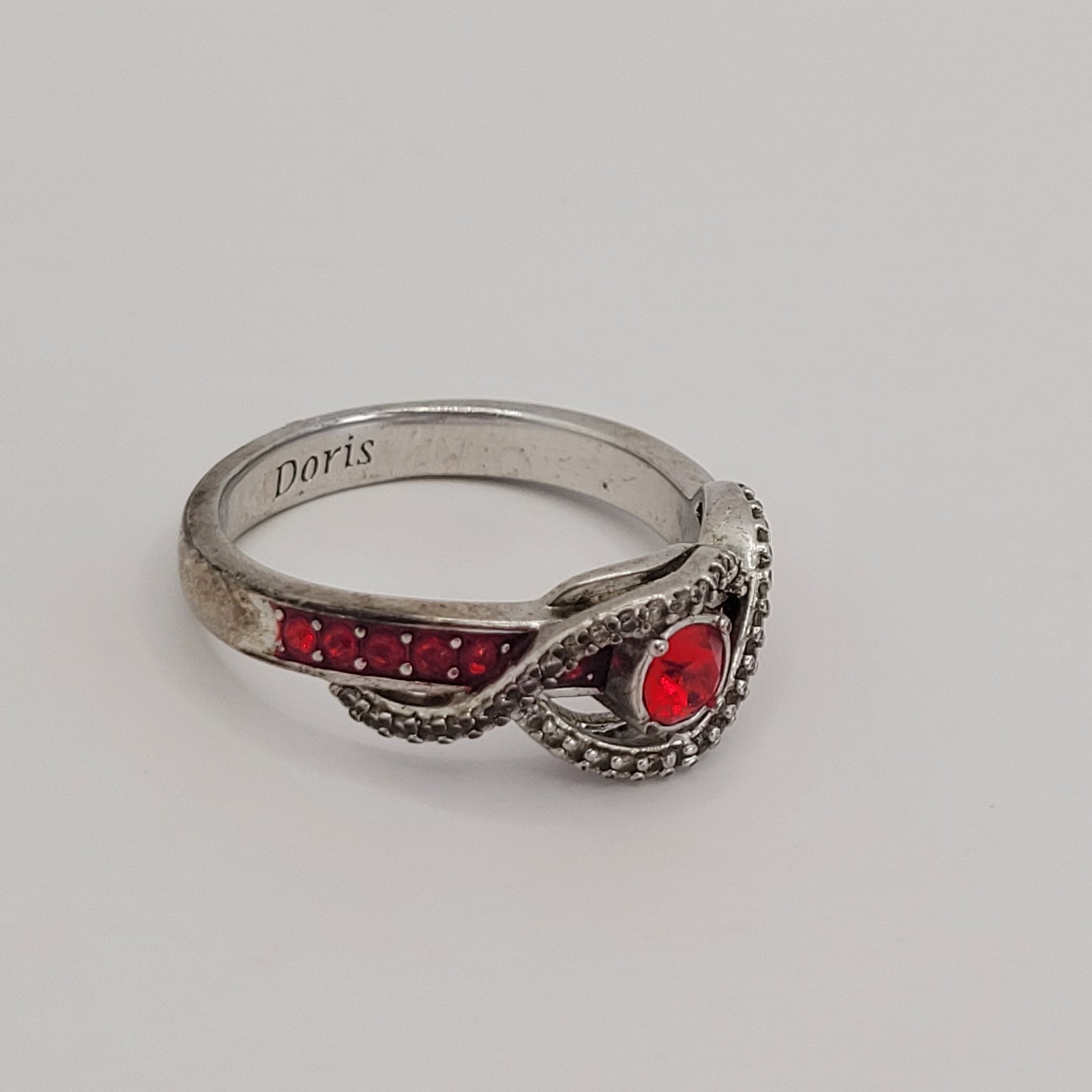 Danbury Mint Ruby Red Simulated Diamond  Twisted … - image 3