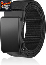Automatik Gürtel Herren Damen Leinwand Webgürtel Unisex 115 125 135 cm