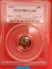 1962 Roosevelt Silver Dime PCGS PR67Cam
