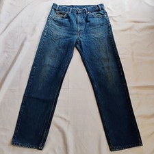 Vintage Levi's 505 Orange Tab Jeans 34x31 Straight Dark Wash 80's Denim