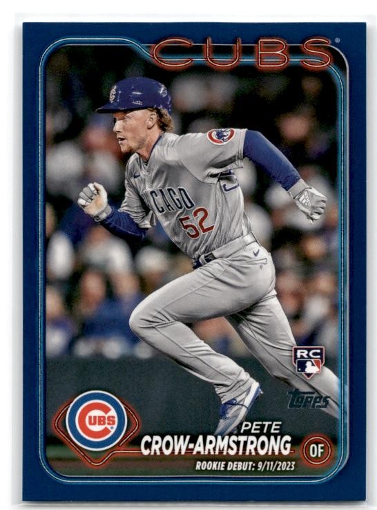 2024 Topps Update #US91 Pete Crow-Armstrong Royal Blue Chicago Cubs