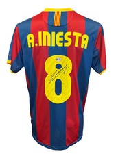ANDRES INIESTA SIGNED FC BARCELONA 2010/11 UCL HOME SHIRT (ACG CERT AG17258)