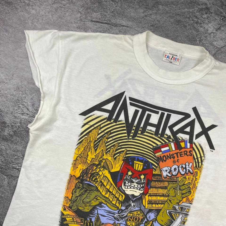 CAMISETA ANTHRAX DE COLECCIÓN 1988 MONSTERS OF ROCK CALIBRE ROAD TO EUPHORIA SIN MANGAS L Foto 4 de 4