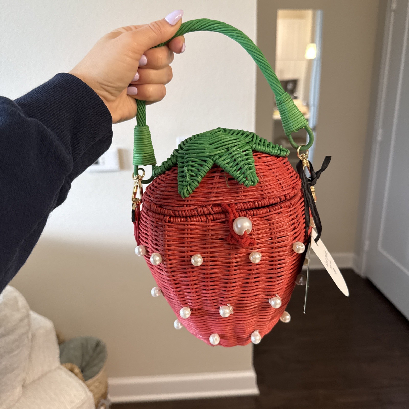 Kate Spade NY Target Pearl Embellished Strawberry Basket Bag Exclusive IN HAND
