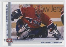 2000-01 ITG Be A Player Memorabilia Sapphire 84/100 Mathieu Garon #422 0q3