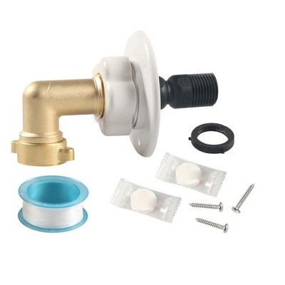 White City Water Fill Inlet W/ Check Valve 90 Degree 3/4 Adapter Flange Brass #j