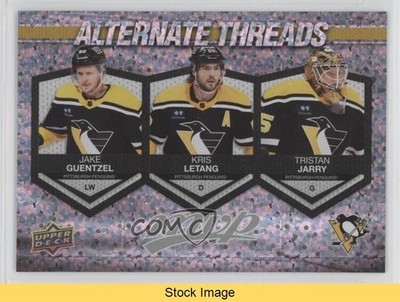 2023-24 MVP Alternate Threads Jake Guentzel Kris Letang Tristan Jarry READ 13bh