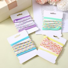 Long Braided Elastic Sport Hair Ties 30in Ponytail Wraps Multicolor Hair Bands