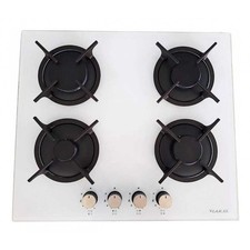 PIANO COTTURA DA INCASSO 60CM PIANO IN VETRO BIANCO 4 FUOCHI 60CM PIEZO LAREL