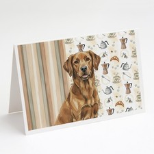 Caroline's Treasures Chesapeake Bay Retriever Coffee Bar Greeting Cards Pack 8