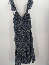 Pre-Owned Altar'd State Navy Size Small Floral Maxi Sleeveless Dress