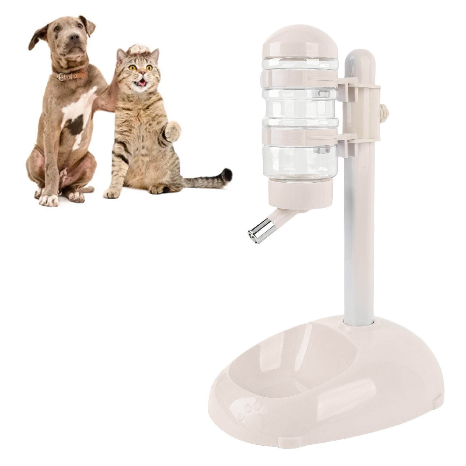Pet Standing Water Dispenser Feeder Height Adjustable 500ml Capacity Standing UK
