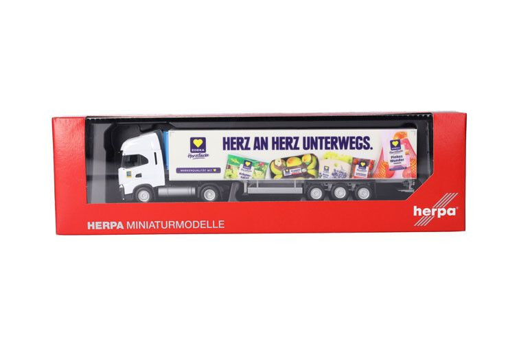 Maquette IVECO S-Way Herpa de haute précision miniature 1/87 EDEKA frigo