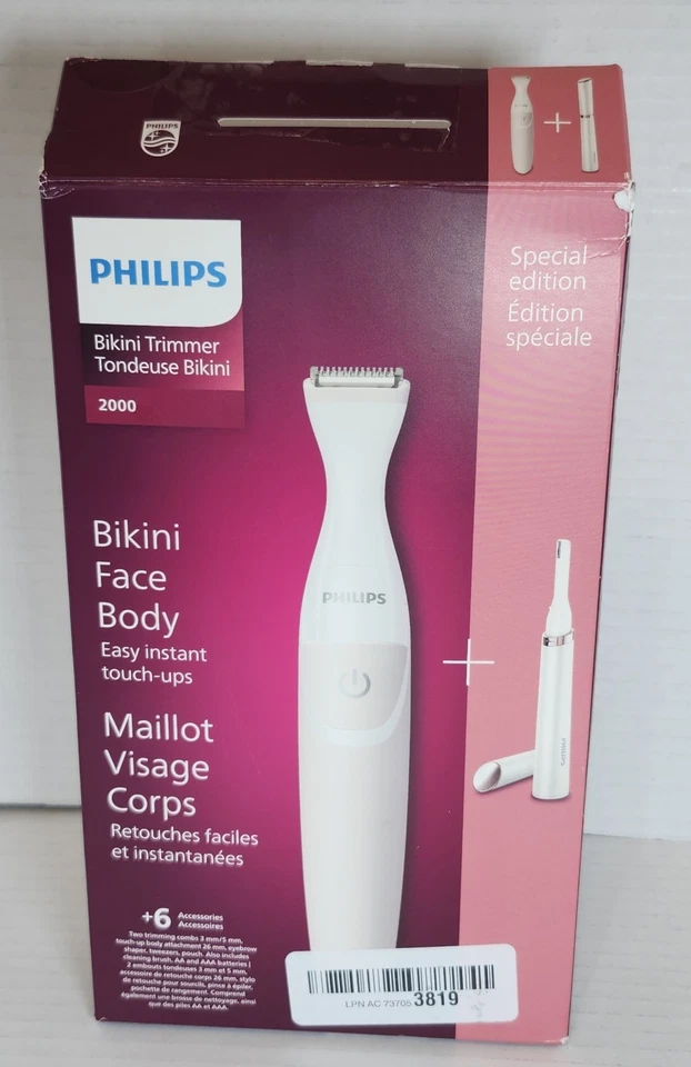 Recortadora de bikini y recortadora de precisión para mujer Philips Beauty BRT387/90 rosa  Foto 2 de 4