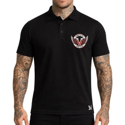 Vendetta Inc. Herren Polo Shirt V Sport Club schwarz M - 5XL kurzarm TShirt