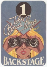 Vintage 1982 Beach Boys Concert Backstage Pass