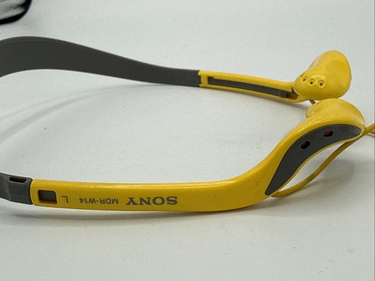 Sony MDR-W14 Headphones Lightweight Headband Yellow - Tested