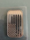 1 oz .999 Fine Silver Bar - American Flag Engravable - SEALED