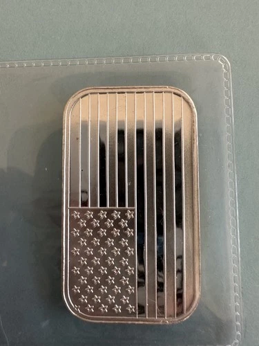 1 oz .999 Fine Silver Bar - American Flag Engravable - SEALED