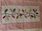 Vintage 1930’s Appliqué  Autumn Leaves Quilt  57 x 84 Pink Ground — photo 4