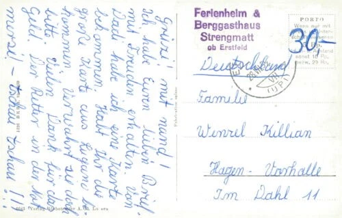 Ansichtskarte Ferienheim Strengmatt ob Erstfeld (Nr.9308) - Bild 2 von 2
