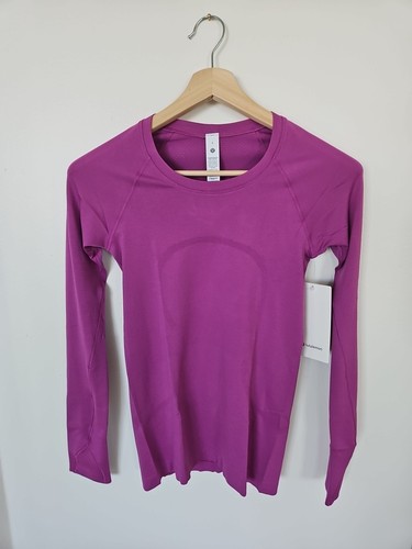 Lululemon Swiftly Tech manga larga 2.0: talla 4, color VPLM (ciruela) venta al por menor $78