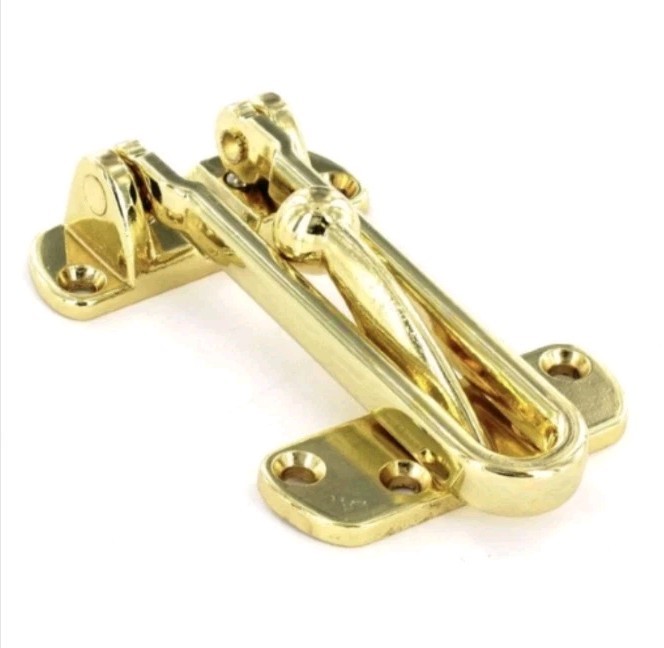 Securit Hardware Security Door Guard S1628 Brass Plated