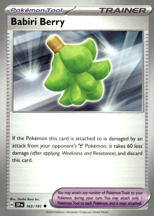 Babiri Berry Uncommon SV08: Surging Sparks 163/191 NM