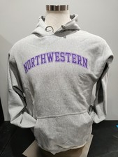 NWT Northwestern University Wildcats Hoodie Grey Purple Pullover