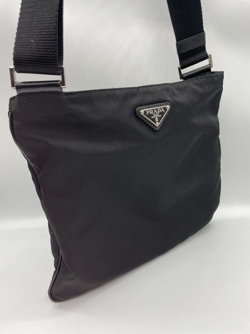 PRADA Black Nylon Shoulder Bag