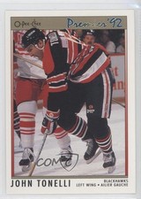 1991-92 O-Pee-Chee Premier John Tonelli #37 0q1p