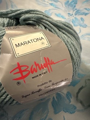 Baruffa Maratona Extra Fine Merino Yarn   Sky Blue, 2 Skeins (1 New + 1 Partial)