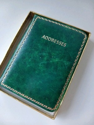 Vintage Leathersmith of London 481L Green Real Leather Address Book ...