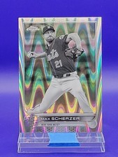Max Scherzer 2022 Topps Chrome Black & White RayWave Refractor SP 🔥 Mets
