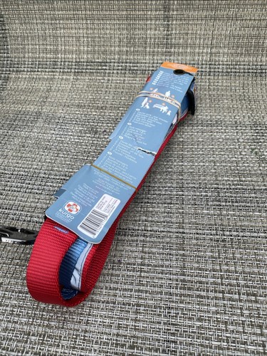 Kurgo Quantum Red Blue Crossbody Waist Belt Hands Free Reflective Dog Leash - Picture 7 of 11