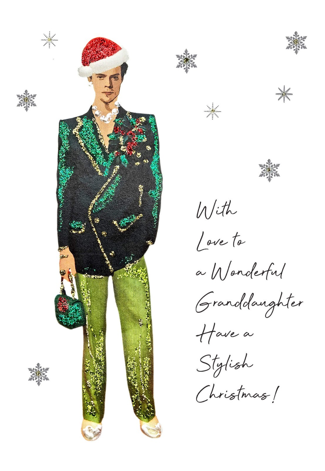 Granddaughter Christmas Card Harry Styles - Five Dollar Shake Luxury Xmas Card