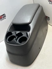 1997-2003 Ford F150 Floor Center Console Storage Armrest Dual Cupholder Gray OEM