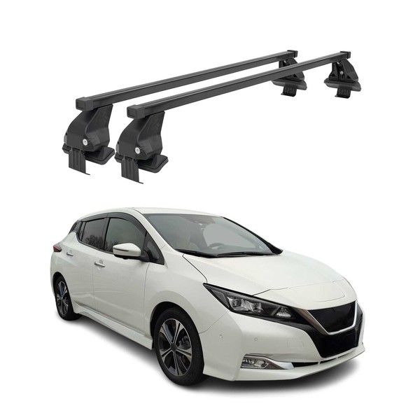 Menabo DachträGer GrundtäGer FüR Nissan Leaf 2018-2025 50Kg Stahl Schwarz 2Tlg-image