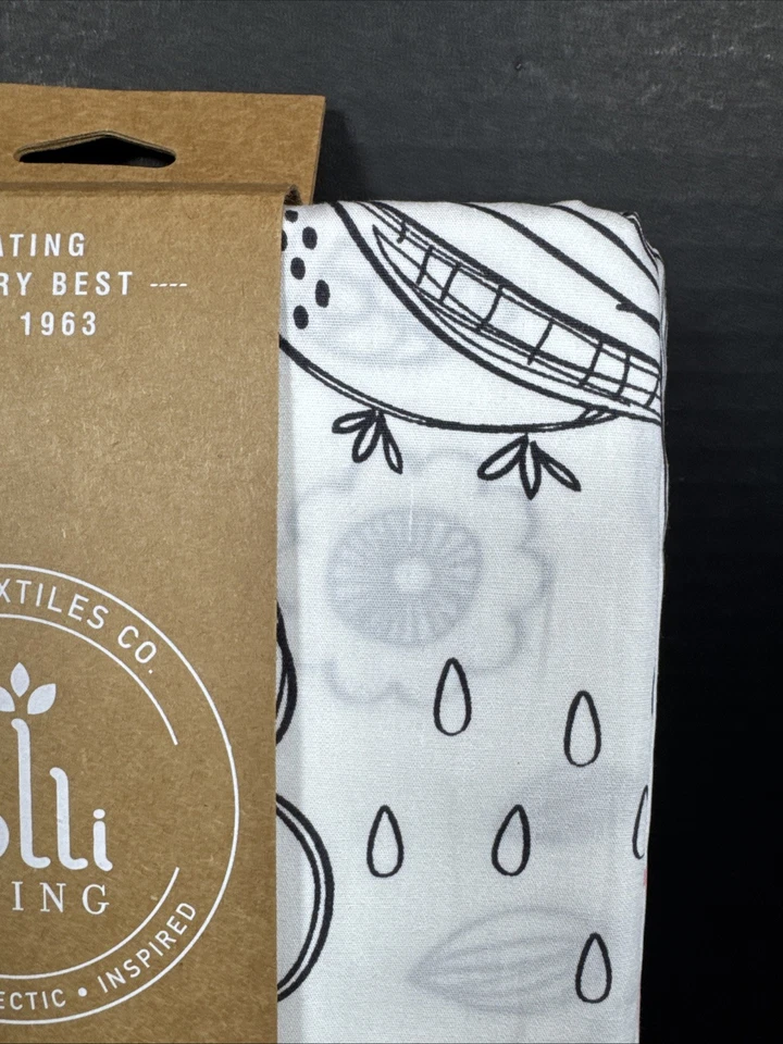 Sábana bajera ajustada Lolli Living bebé estampado gorrión niña rosa espuma de mar verde Foto 3 de 4