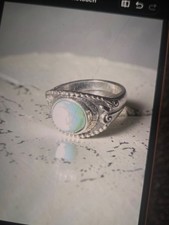 Vintage 1970s 925 Sterling Silver Turquoise H...