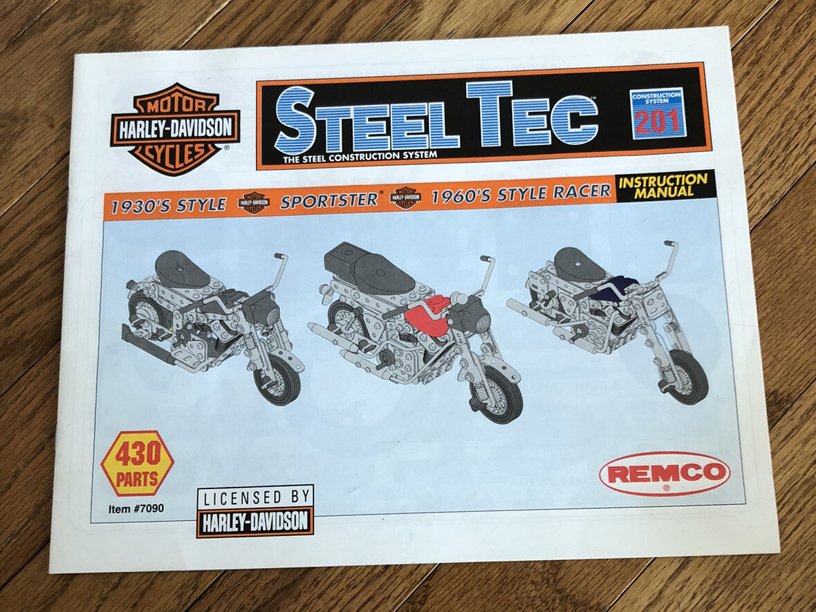Harley Davidson Motor Cycles Steel Tec Kit 1994 Remco Toy 7040