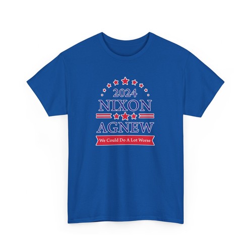 Election 2024 Nixon Agnew (We could do a lot worse) - Unisex Heavy Cotton Tee - Picture 28 of 36