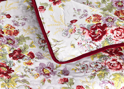 Englische Blumen Boutique Tagesdecke/Überwurf/Decke *schönes Rosen & Blumen Design*