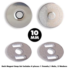 10mm Metal Magnetic Snap Button Closure Fastener for Purses and Craft