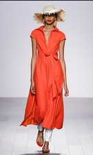 Maeve Anthropologie Coral Wrap Dress Small Open Back Travel Wedding Guest